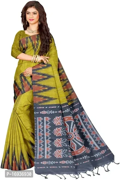 Madhubani printed saree with blouse