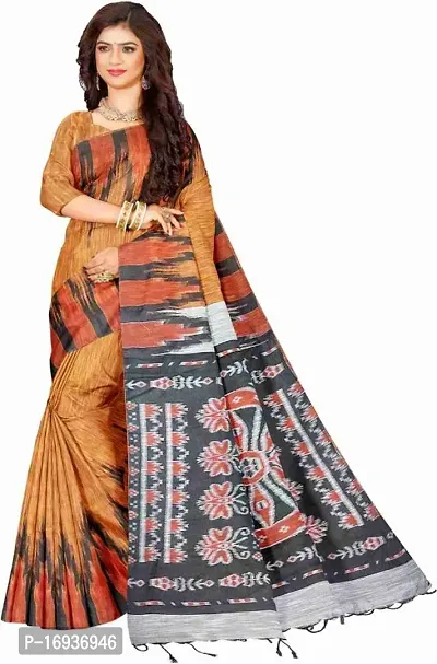Madhubani printed saree with blouse
