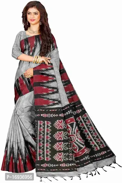 Madhubani printed saree with blouse