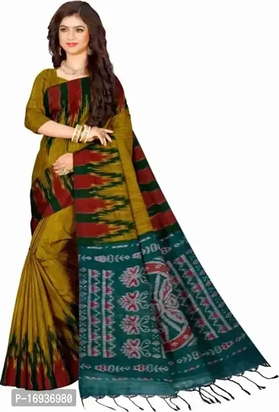 Madhubani printed saree with blouse