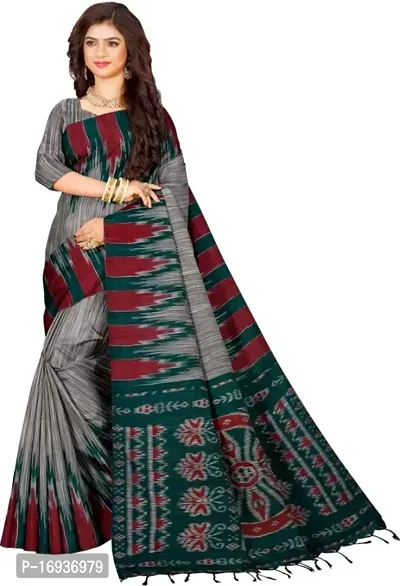 Madhubani printed saree with blouse