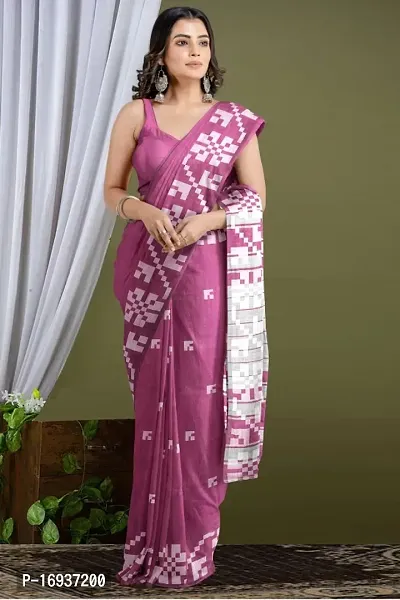 Handloom Cotton saree with blouse peice