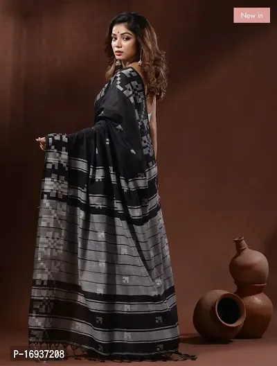 Handloom Cotton saree with blouse peice-thumb0
