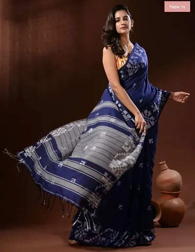 Glamorous Cotton Saree with Blouse piece 