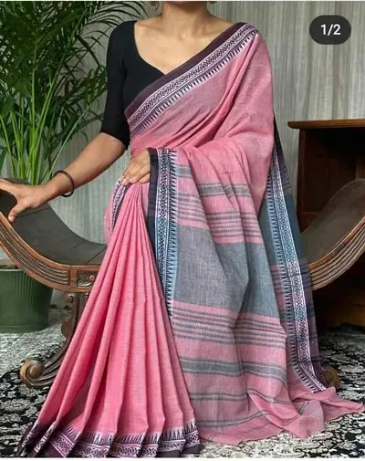 Khadi cottn fulia saree