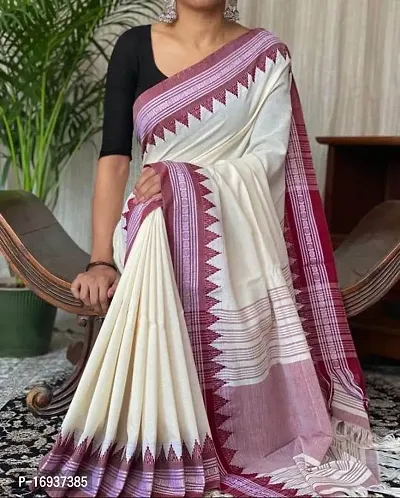 Khadi cottn fulia saree-thumb0