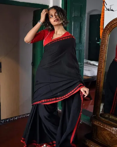 Khadi cottn fulia saree