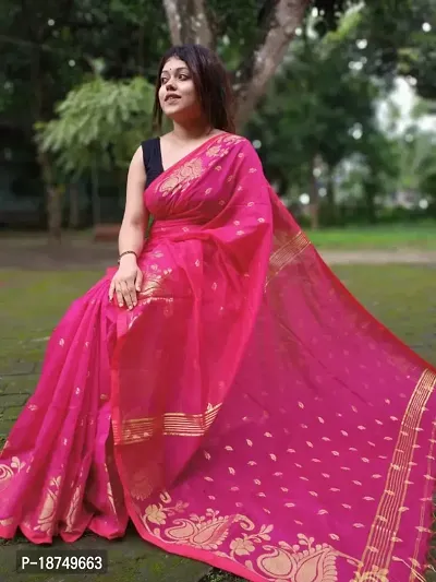 Cotton silk fulia saree with blouse peice