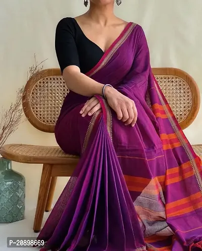 Classic Cotton Saree with Blouse piece for Women