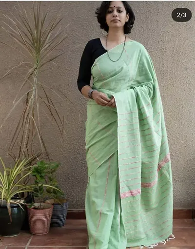 New In Khadi Saree with Blouse piece 