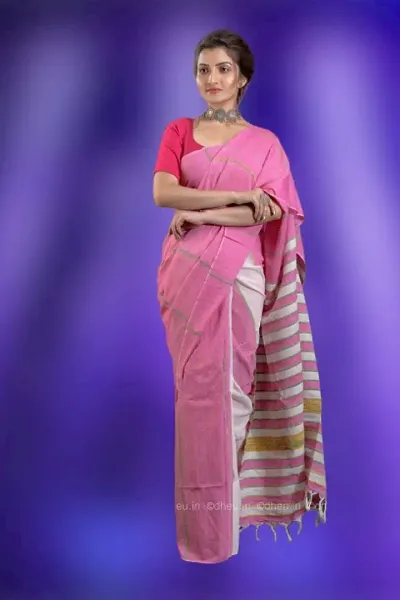 Elegant Khadi Saree with Blouse piece 