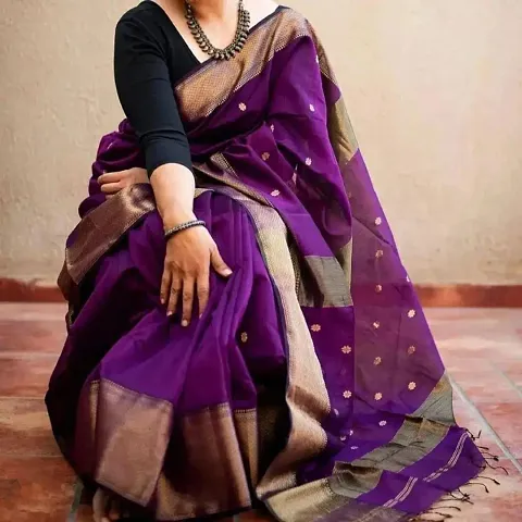 Alluring Cotton Silk Saree with Blouse piece 