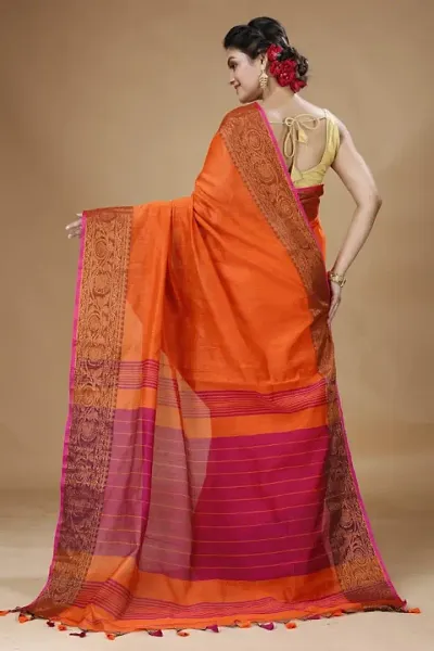 Handloom Khadi Patta Jori Saree with Blouse Piece