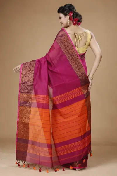 Handloom Khadi Patta Jori Saree with Blouse Piece