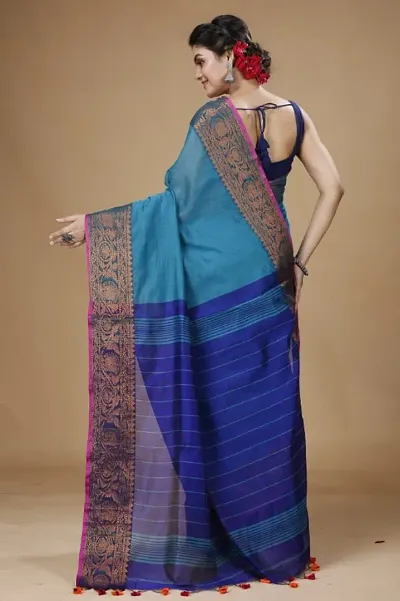 New In Khadi Cotton Saree with Blouse piece 