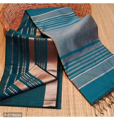 Cotton Silk Woven Design Saree with Blouse Piece-thumb0