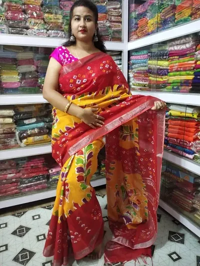 New In Linen Saree with Blouse piece 