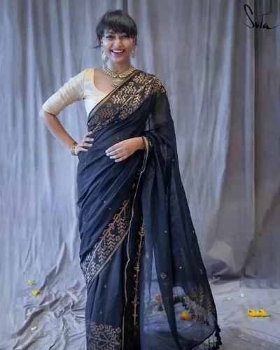 Beautiful Silk Saree with Blouse piece For Women