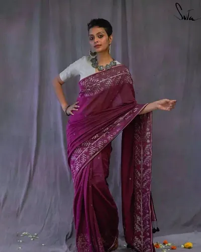 Attractive Cotton Silk Saree without Blouse piece 