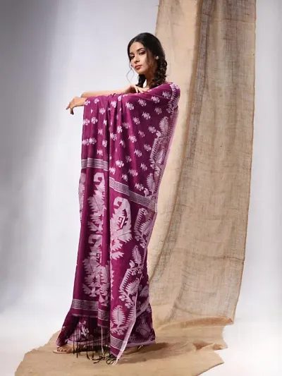 Elegant Khadi Cotton Saree with Blouse piece 