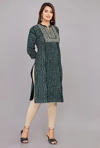 KHANAK Collection Women's Rayon Embroidery Kurti for Women Without Pant (Medium, Green)-thumb4