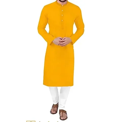 Reliable Cotton Solid Kurta and Bottom Sets For Men