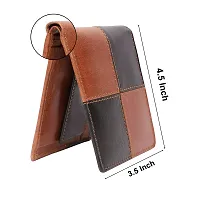 ibex Men's Stylish RFID Protected Genuine Leather Wallet (Blue, Brown)-thumb3