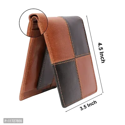 ibex Men's Stylish RFID Protected Genuine Leather Wallet (Blue, Brown)-thumb4