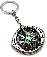 Techpro Avenger Super Hero Metal Key Chain Key Ring for Bike & Car (Dr Strange Silver Eye)-thumb1