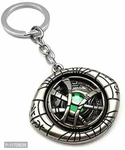 Techpro Avenger Super Hero Metal Key Chain Key Ring for Bike & Car (Dr Strange Silver Eye)-thumb2