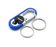 Techpro Antique Hook Locking Silver Metal Key Ring Key Chain for Bike Car Keychain Holder for Bikes Car Keychains & for Gift Blue M-3746-thumb3