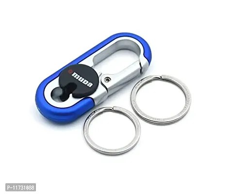 Techpro Antique Hook Locking Silver Metal Key Ring Key Chain for Bike Car Keychain Holder for Bikes Car Keychains & for Gift Blue M-3746-thumb4