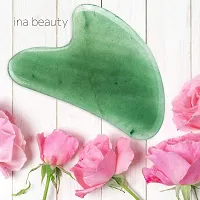 Large Gua Sha Heart by ina beauty - Natural Jade Stone for Face to Lift, Decrease Puffiness and Tighten-thumb4