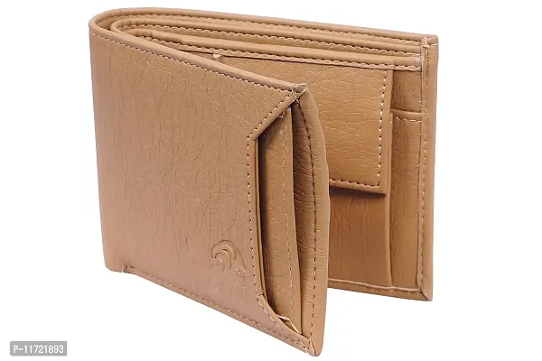 IBEX Men Casual Beige Artificial Leather Wallet (8 Card Slots)