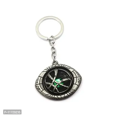 Techpro Avenger Super Hero Metal Key Chain Key Ring for Bike & Car (Dr Strange Silver Eye)-thumb0