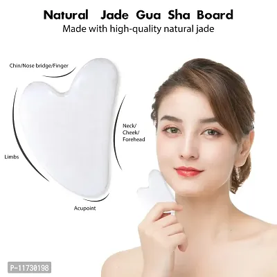 Techpro Gua-Sha Tools -Natural White -Gua Sha Set-Beneficial for Blood Circulation;Eye Puffiness and Skin Care -Spa Massage Tools for Anti Aging-thumb4