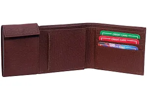 Men Brown Genuine Leather Wallet (8 Card Slots)-thumb2