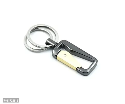 Techpro Antique Hook Locking Silver Metal Key Ring Key Chain for Bike Car Keychain Holder for Bikes Car Keychains & for Gift Black, Yellow M-80005-thumb4