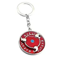 Techpro Naruto Anime Red Uchiha Sharingan Design Revolving Logo Key chain-thumb2