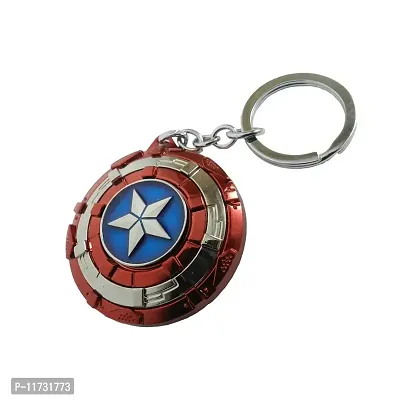 Techpro Avenger Super Hero Metal Key Chain Key Ring for Bike & Car Captain Americas Combo-thumb2