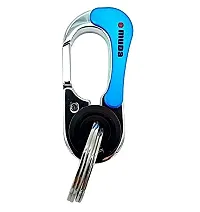 Techpro Hook Locking Silver Metal key ring Key chain for Bike Car Men Women for gift Keyring-thumb2