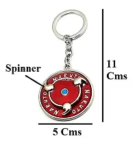 Techpro Naruto Anime Red Uchiha Sharingan Design Revolving Logo Key chain-thumb4