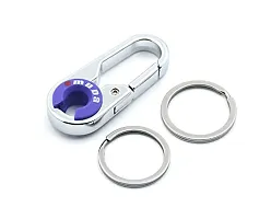 Techpro Antique Hook Locking Silver Metal Key Ring Key Chain for Bike Car Keychain Holder for Bikes Car Keychains & for Gift Purple M-3756-thumb3