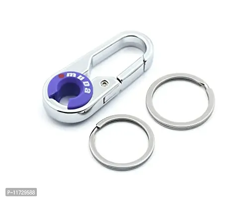 Techpro Antique Hook Locking Silver Metal Key Ring Key Chain for Bike Car Keychain Holder for Bikes Car Keychains & for Gift Purple M-3756-thumb4