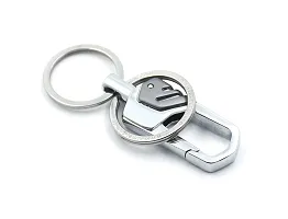 Techpro Antique Hook Locking Silver Metal Key Ring Key Chain for Bike Car Keychain Holder for Bikes Car Keychains & for Gift Silver M-8006-thumb4