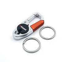 Techpro Antique Hook Locking Silver Metal Key Ring Key Chain for Bike Car Keychain Holder for Bikes Car Keychains & for Gift Orange M-3747-thumb3