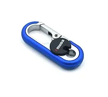 Techpro Antique Hook Locking Silver Metal Key Ring Key Chain for Bike Car Keychain Holder for Bikes Car Keychains & for Gift Blue M-3746-thumb1