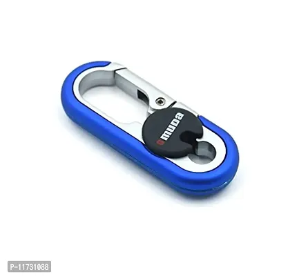 Techpro Antique Hook Locking Silver Metal Key Ring Key Chain for Bike Car Keychain Holder for Bikes Car Keychains & for Gift Blue M-3746-thumb2