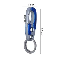 Techpro Antique Hook Locking Silver Metal key ring Key chain for Bike Car Keychain Holder For Bikes Car Keychains & For Gift-thumb3