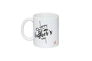 Alexus Happy Father's Day Ceramic Coffee Mug Slogan Quote Printed Ceramic Coffee & Tea Mug, Cup Best Gifts for Wedding/Anniversary/Couple/Marriage/Birthday/Return Gift -(350 ML) - White-thumb1